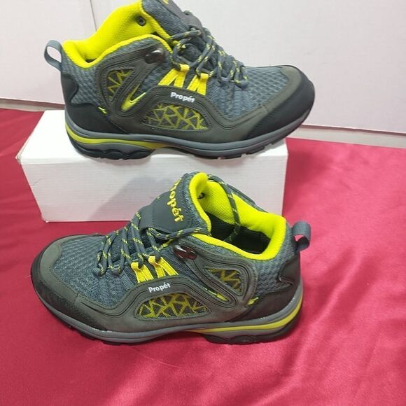 Propet WBA002M Woman's SZ 7W Peak Water Proof Lace up Hiking Gray/Lime Diabetic. - Picture 3 of 11